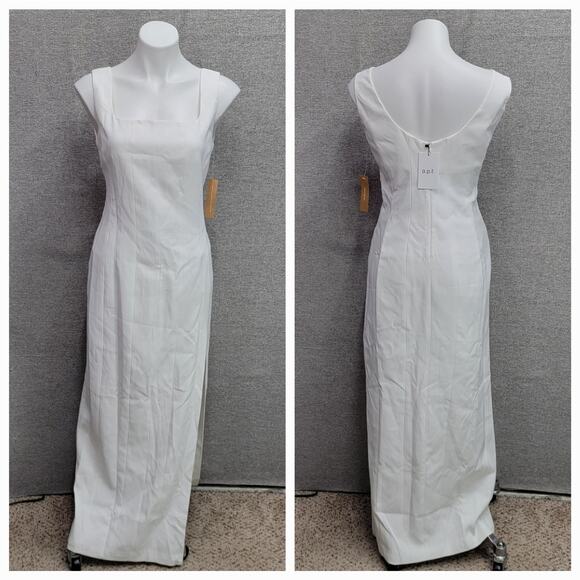 O.P.T. MELONIA MAXI DRESS, WHITE SIZE 8, NWT - Picture 1 of 12